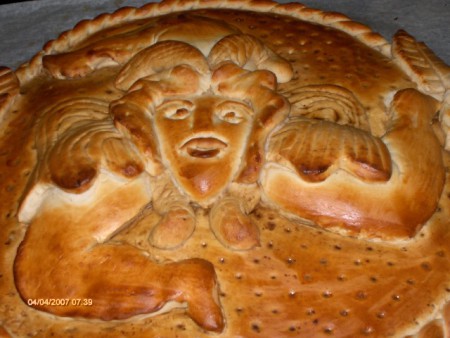 Scultura in pane "La Trinacria"